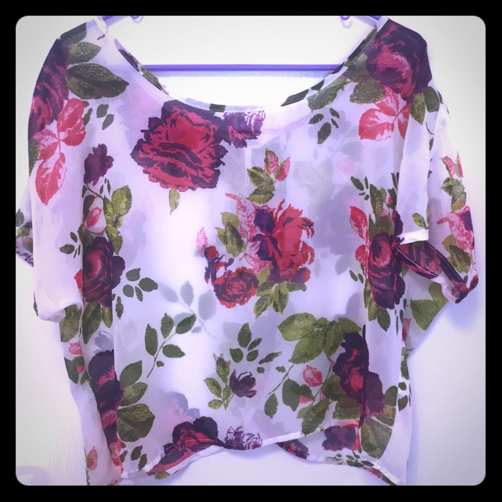 Sheer Floral Top